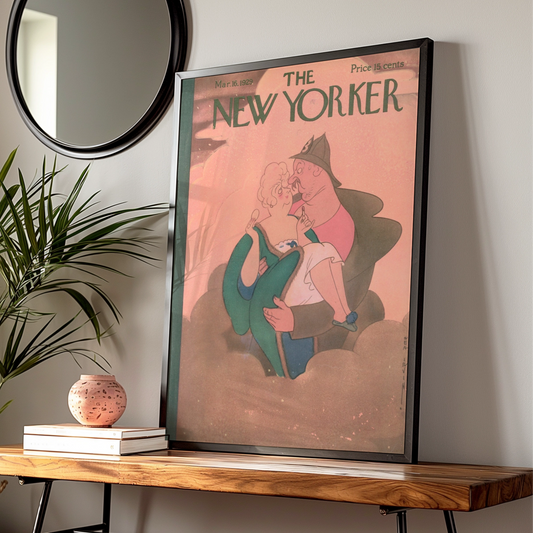 The New Yorker March 1929 Poster, Vintage Magazine Cover Art, Rea Irvin Wall Print