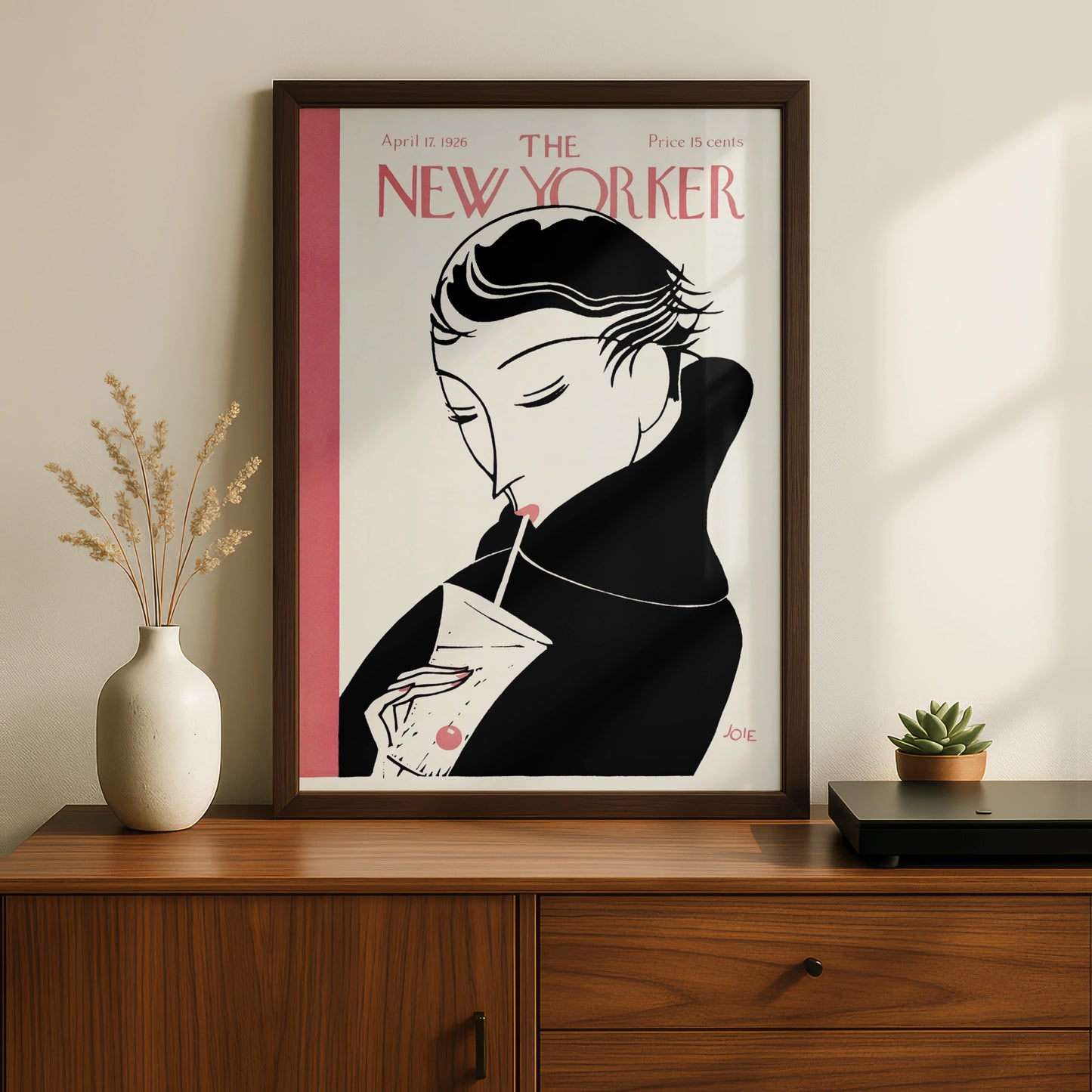 New Yorker April 1926 Cover Poster, Art Deco Woman, Vintage Magazine Wall Art