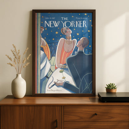 The New Yorker 1927 Art Deco Poster, Roaring Twenties Wall Art, Vintage Magazine Cover Print