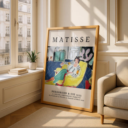 Colourful Woman on Sofa Wall Art Print, Vintage Modernist Living Room Poster – product image 4