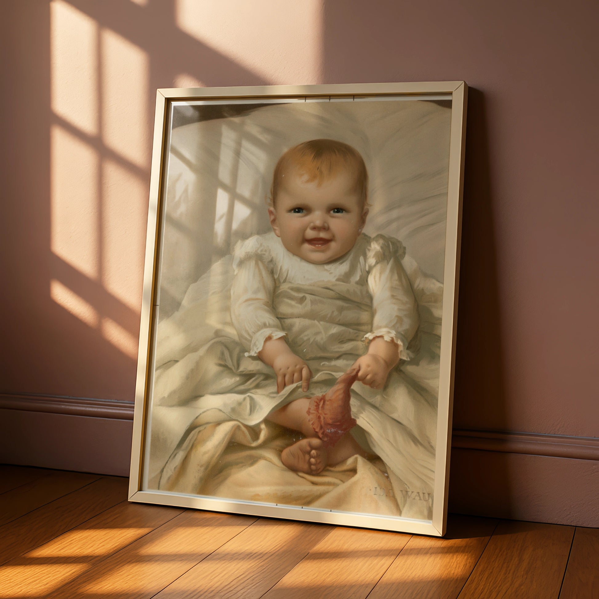 Creepy Victorian Baby Halloween Art Print, Spooky Vintage Portrait Poster, Dark Humour Wall Art