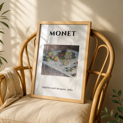 Monet Apples and Grapes 1880 Wall Art Print | Impressionist Fruit Still Life Poster – product image 3