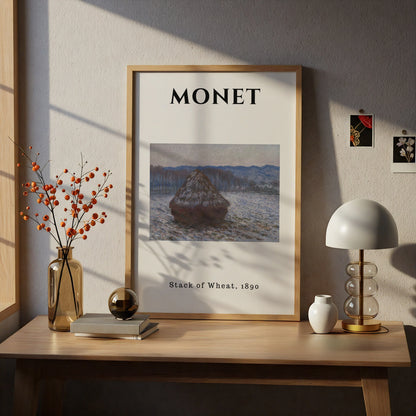 Monet Stack of Wheat 1890 Wall Art Print | Impressionist Vintage Poster, Living Room – product image 5