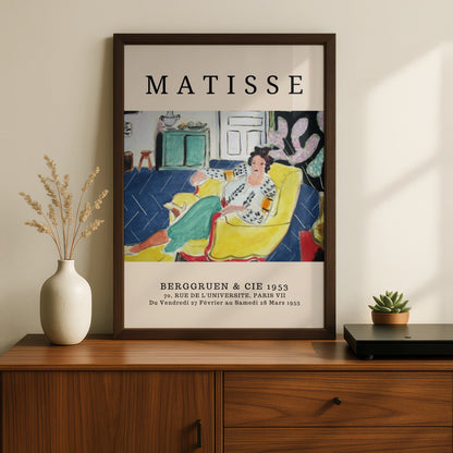 Colourful Woman on Sofa Wall Art Print, Vintage Modernist Living Room Poster – product image 2