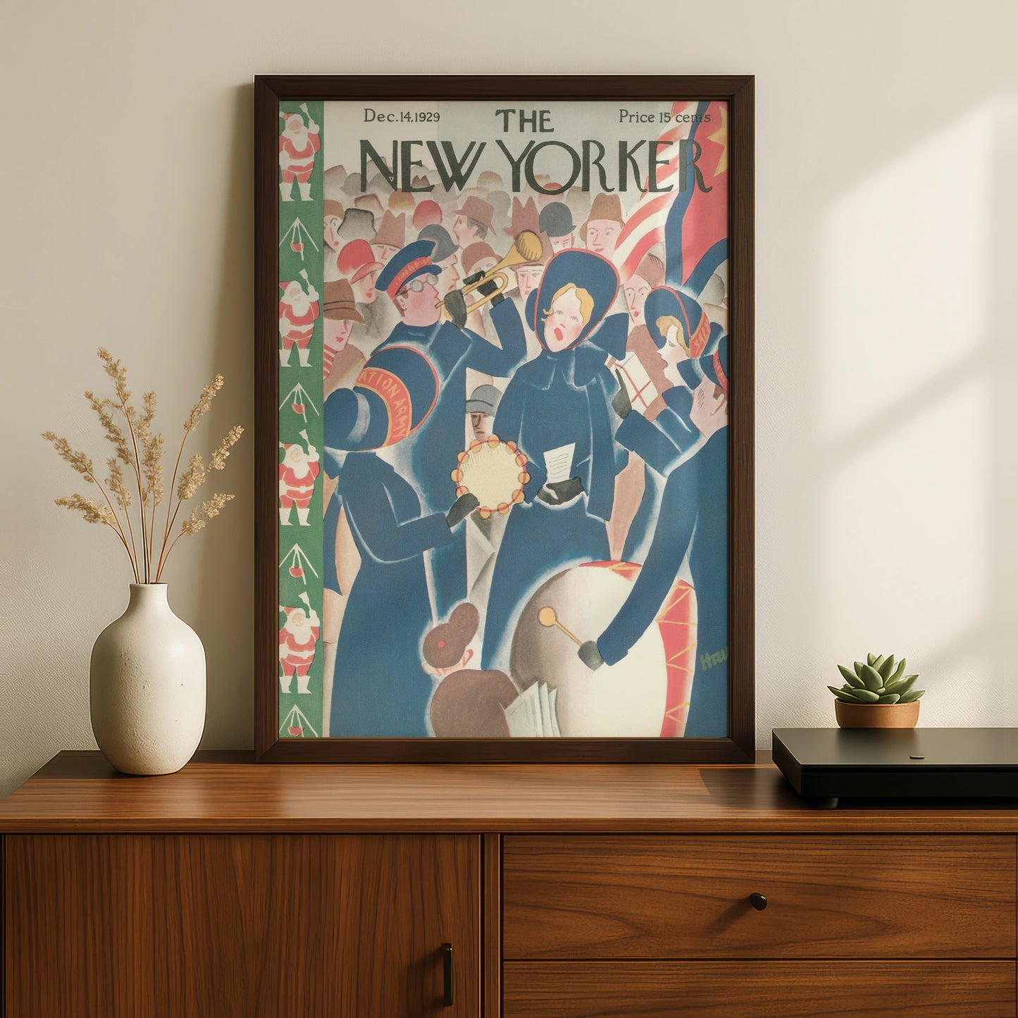 The New Yorker December 1929 Cover Poster, Salvation Army Christmas Art Print