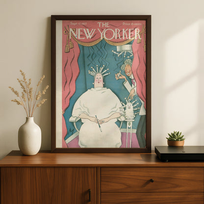 The New Yorker 1927 Cover Poster, Vintage Hair Salon Art, Art Deco Wall Print