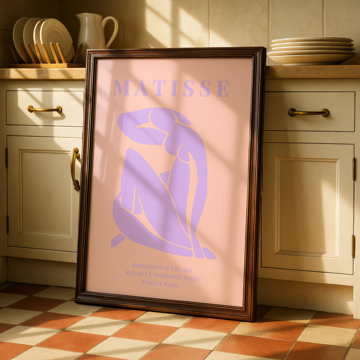 Matisse Purple Nude Poster, Maximalist Figure Wall Art, Pink Lavender Exhibition Print