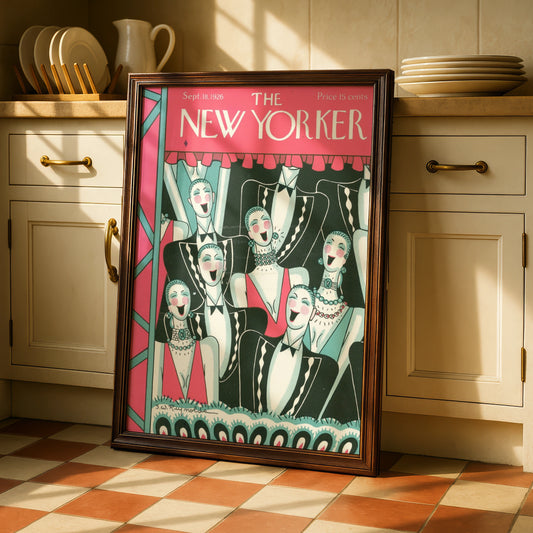 The New Yorker 1926 Cover Poster, Art Deco Theatre Print, Vintage Jazz Age Wall Art