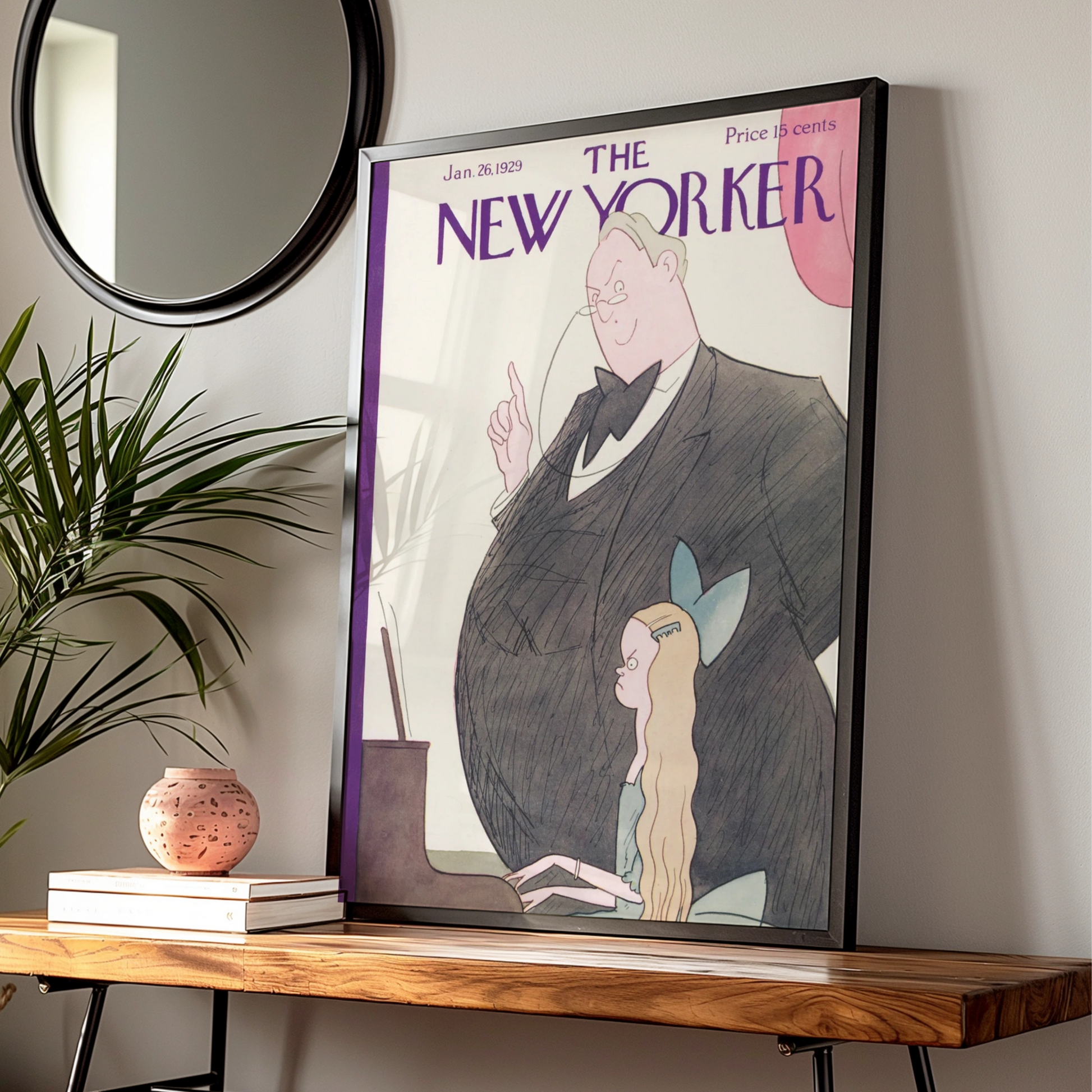 New Yorker 1929 Cover Poster, Vintage Magazine Wall Art, Retro Illustrated Print