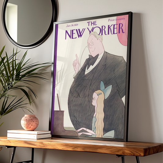 New Yorker 1929 Cover Poster, Vintage Magazine Wall Art, Retro Illustrated Print