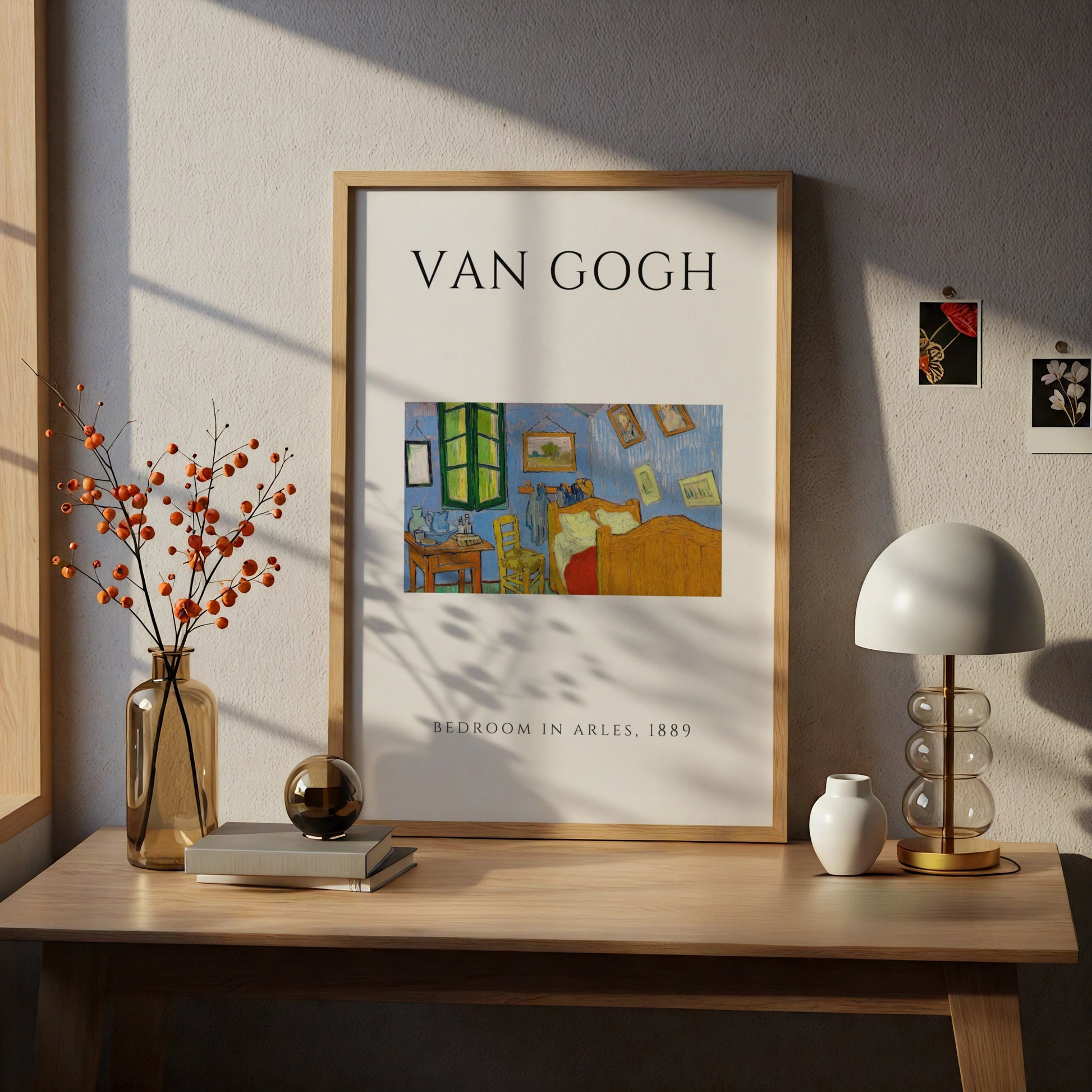 Van Gogh Bedroom in Arles Wall Art Print | Blue Post-Impressionist Poster, Gallery Wall – A4 print