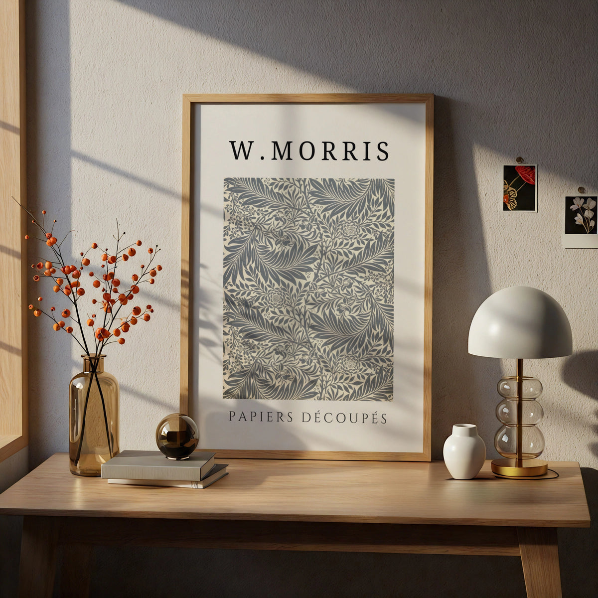 William Morris Botanical Wall Art Print | Grey Floral Leaf Poster, Vintage Gallery Print – product image 5