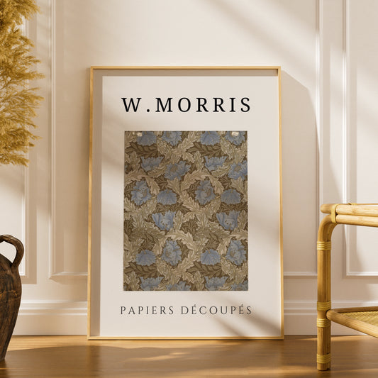 William Morris Floral Wall Art Print | Blue Green Botanical Vintage Poster, Living Room Decor – product image 1